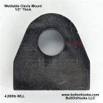 Weldable Clevis Mount / Pad Eye for 1/2″ Shackles - BoltOnHooks LLC